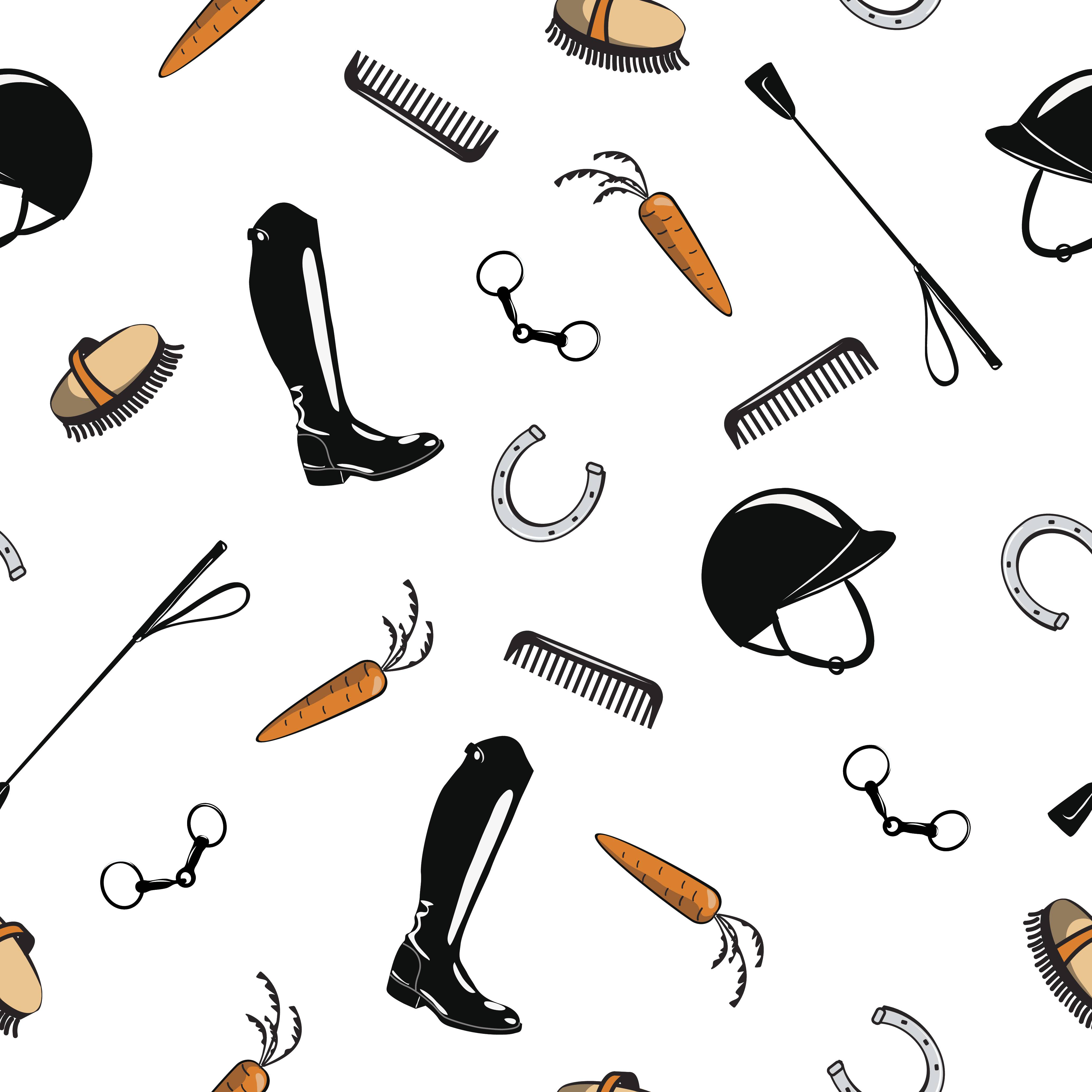 A graphic of horse riding equipment