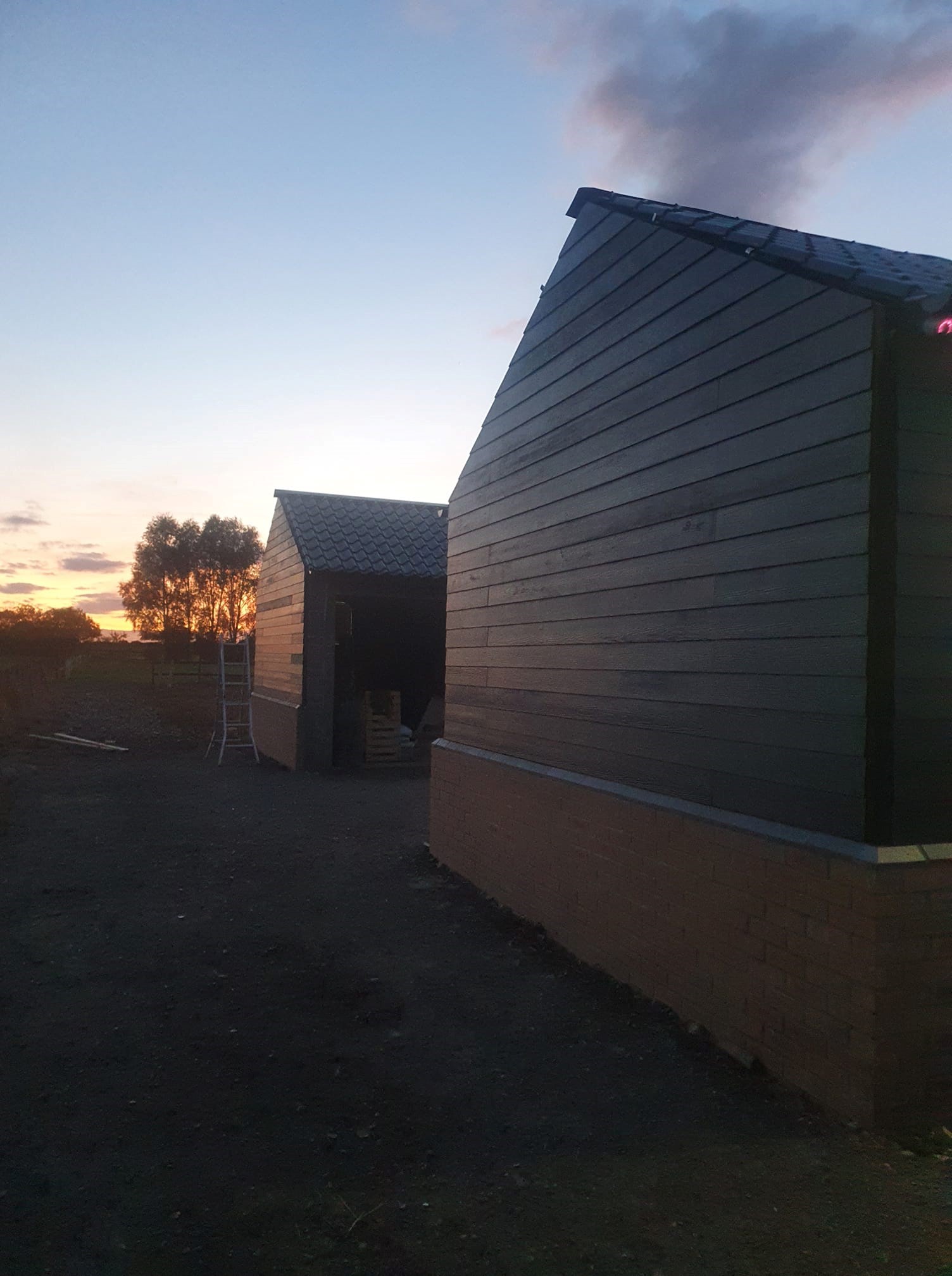 Cladding on the house