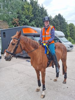 Happy horse rider